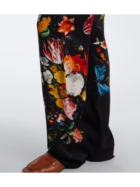 Pantaloni Dries Van Noten cu model floral