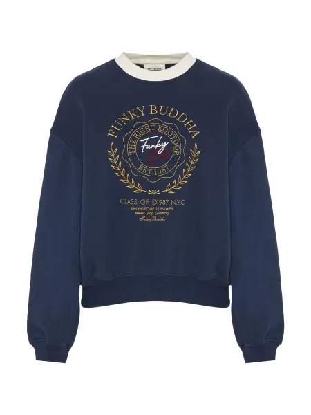 Funky Buddha Mikina námořnická modř