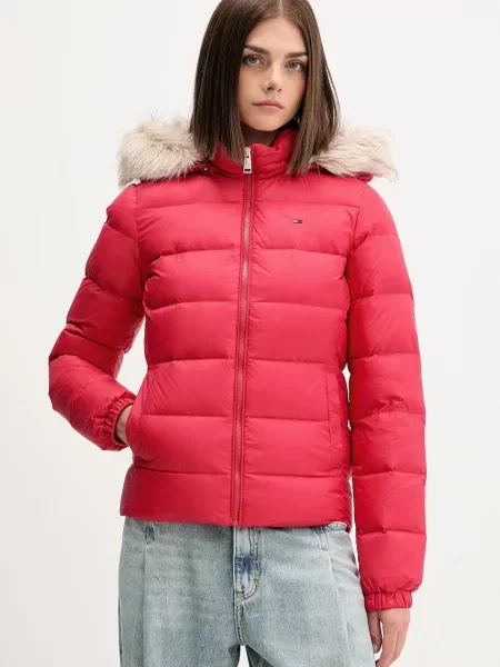 Tommy Jeans kurtka puchowa różowy