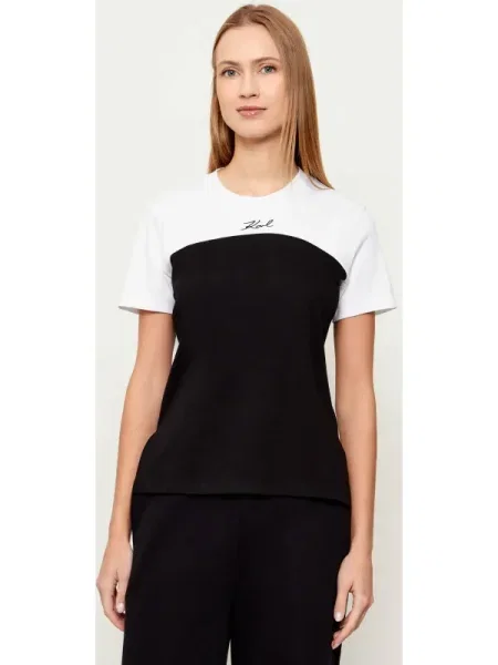 Karl Lagerfeld Tricou bw contrast tricou | negru