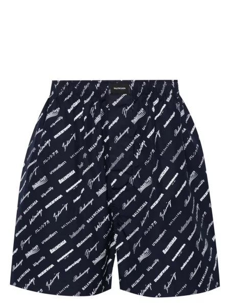 Pantaloni scurți Balenciaga cu imagine albastru