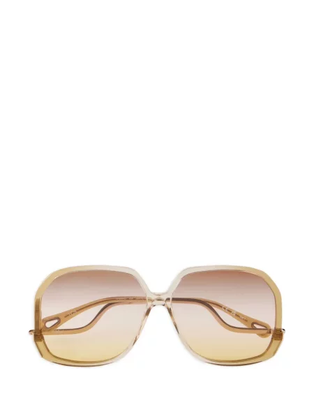 Ochelari de soare Chloé cu imprimeu geometric galben