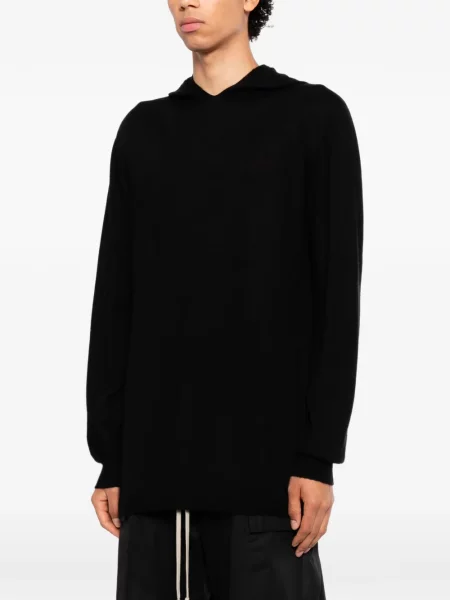 Hanorac cu glugă Rick Owens tricotate negru