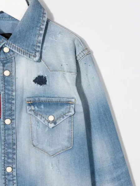 Koszula dżinsowa dziecięca Dsquared2 niebieska