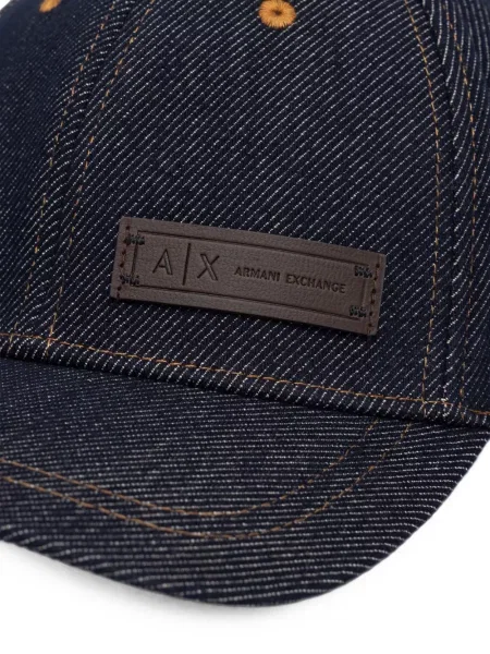 Șapcă Armani Exchange cu autograf albastru