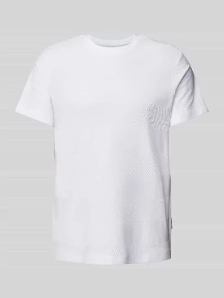 T-shirt z fakturowanym wzorem model ‘Ismet’ Joop! Jeans biała