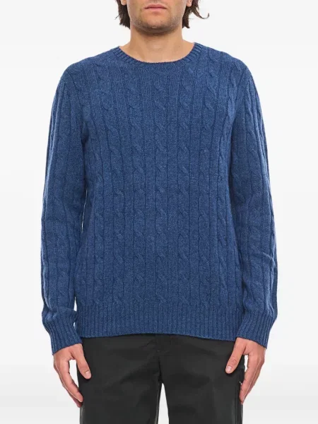Πουλόβερ Polo Ralph Lauren με κουκούλα με στρογγυλή λαιμόκοψη μπλε