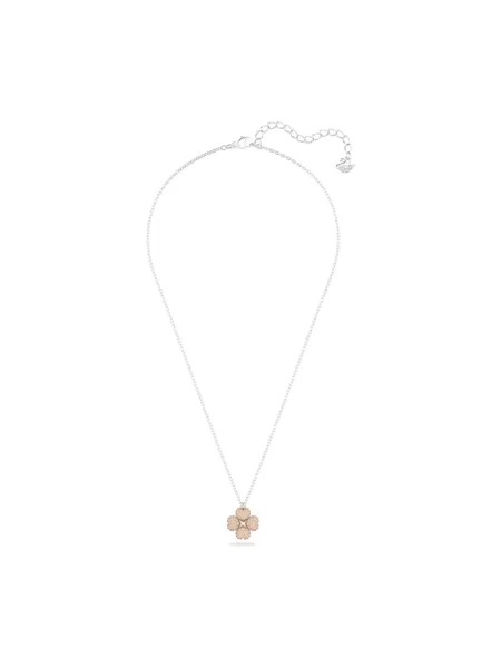 Naszyjnik Swarovski w kwiatki różowy