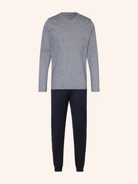 Schiesser Pyžamo Casual Essentials tmavě modrá bílá