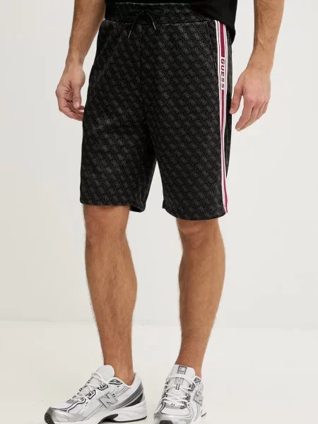 Guess Pantaloni scurți bărbați PARIMO negru