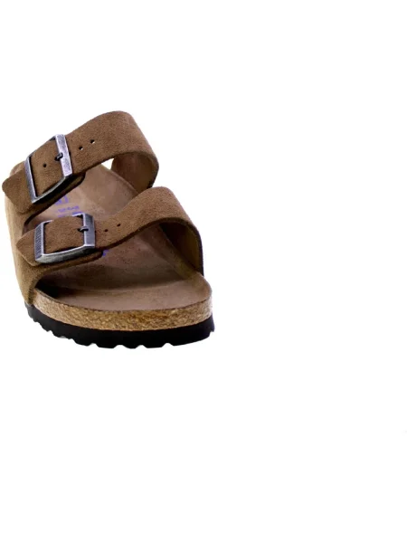 Birkenstock Papucs Arizona SFB LEVE | hasított bőr | narrow fit barna