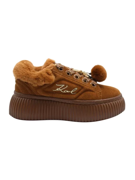 Sneakersy Karl Lagerfeld brązowe