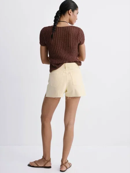 Джинсовые шорты Mango желтые