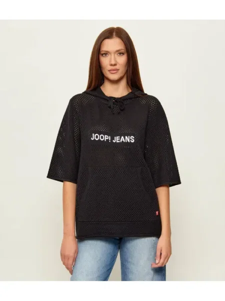 Joop! Jeans Pulover Kapuli | Oversize fit negru