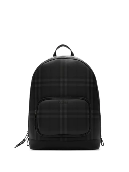 Kockás hátizsák Burberry fekete