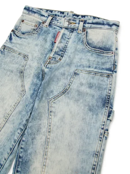 Szerokie jeansy dziecięce Dsquared2 niebieskie