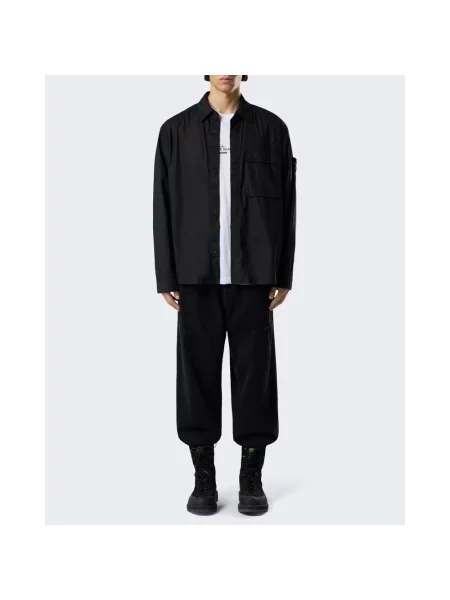 Kurtka koszulowa Stone Island z kamieniami czarna