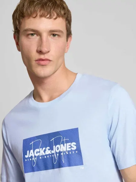 T-shirt o kroju regular fit z czystej bawełny model COLE' Jack & Jones