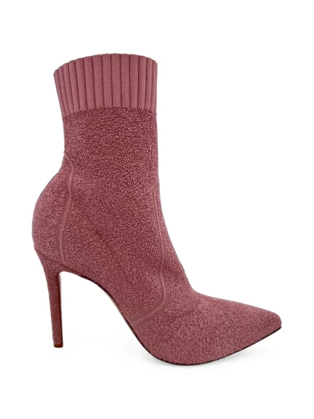 Cizme scurte Gianvito Rossi tricotate roz