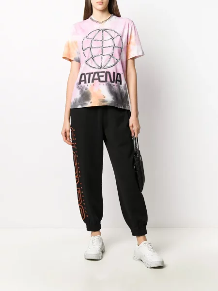 Raštuotas tie-dye marškinėliai Mcq violetinė