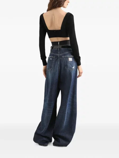 Top Dolce & Gabbana din satin negru