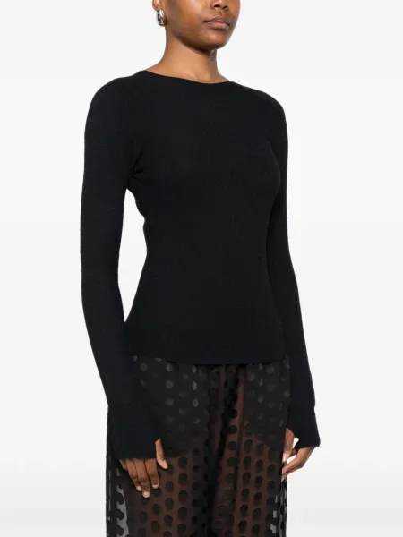 Top Issey Miyake lung negru