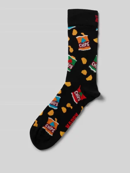 Skarpety z mieszanki bawełny model CHIPS BAG' Happy Socks czarne