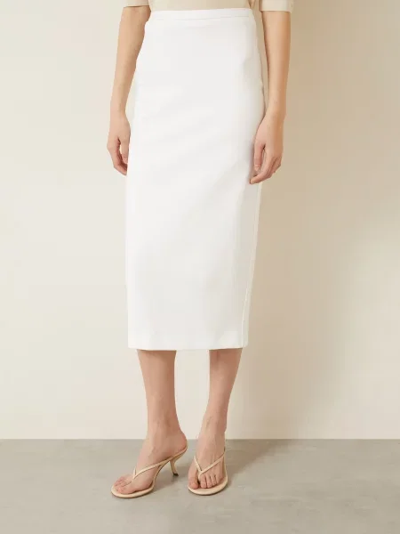 Max Mara Spódnica Piuma weiss biała