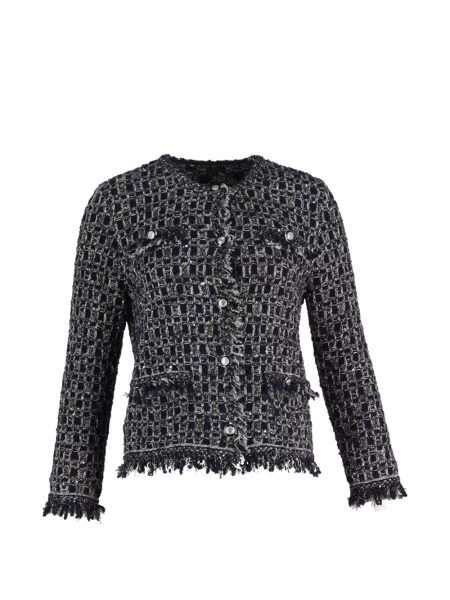 Geacă Maje din tweed albastru