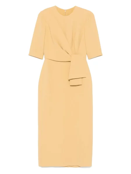 Rochie midi Elie Saab până la genunchi de costum galben