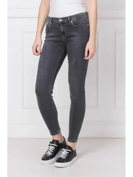 HUGO blugi | Skinny fit | mid rise negru