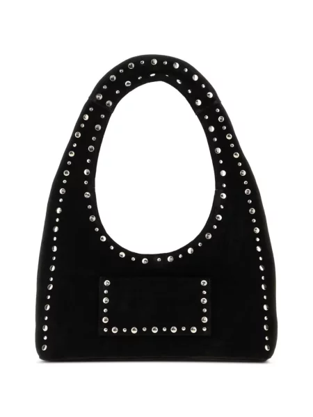 Geantă Gimaguas din piele de căprioară negru