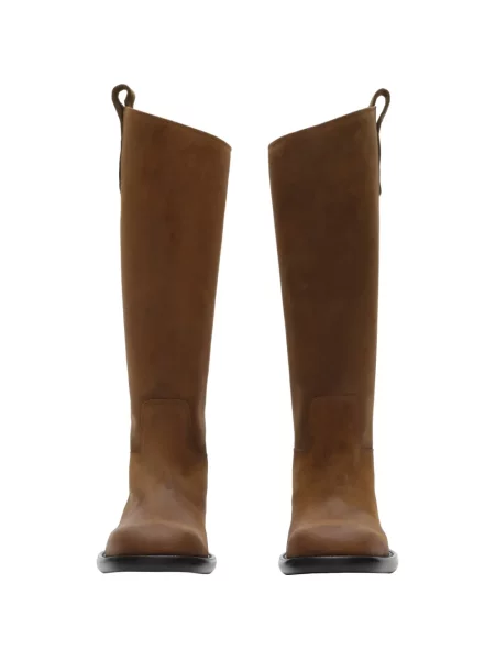 Botine Burberry din piele de căprioară maro