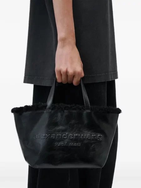Geantă shopper Alexander Wang cu bretele negru
