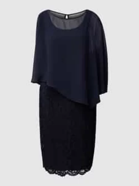 Sukienka koktajlowa o długości do kolan z efektem dwóch warstw Vera Mont