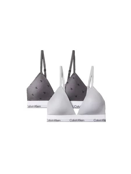 Calvin Klein Underwear Sutien gri închis / negru alb