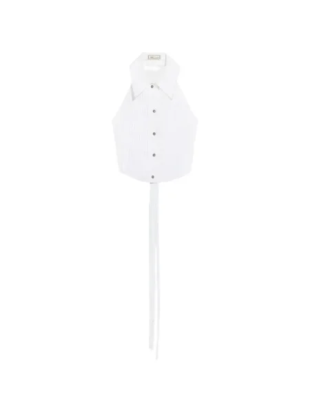 Top Blumarine plisat alb