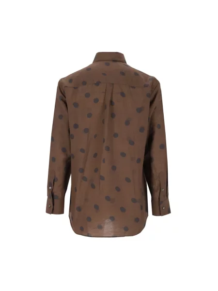 Koszula Paul Smith wełniana w grochy brązowa