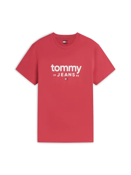 Tommy Jeans Tricou roșu deschis alb