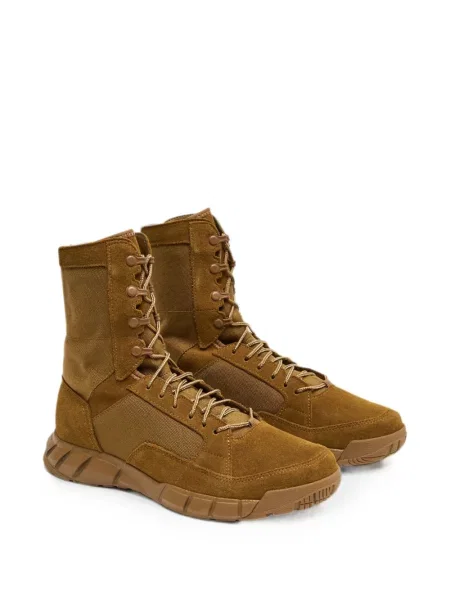 Botine Oakley cu șireturi din dantelă maro