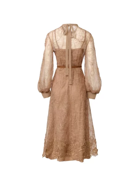 Cu centură rochie midi Fabiana Filippi din dantelă