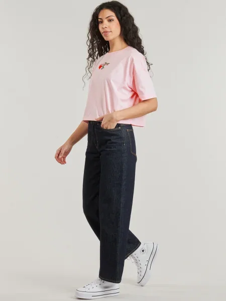 Cropp tricou Converse roz