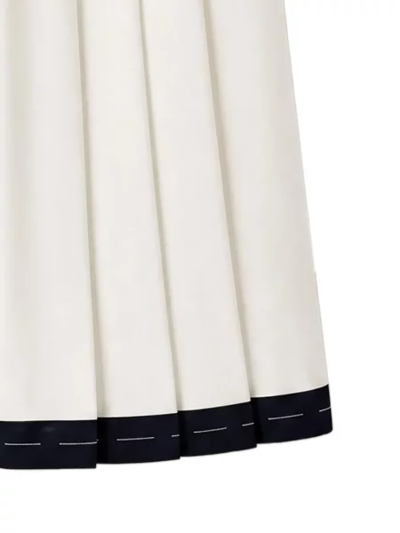 Pantaloni palazzo Edward Achour Paris alb