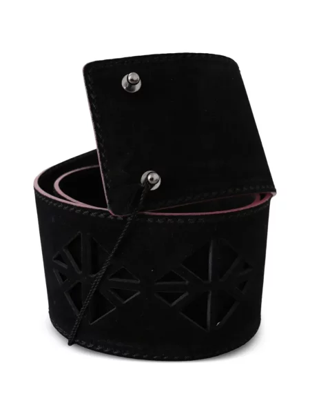 Curea Costume National cu tepi negru