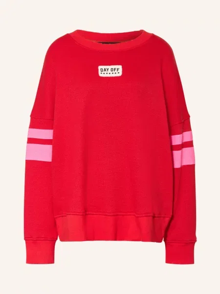 Yippie Hippie Bluza Oversize rot biała