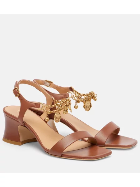 Pandantiv Chloé din piele bej