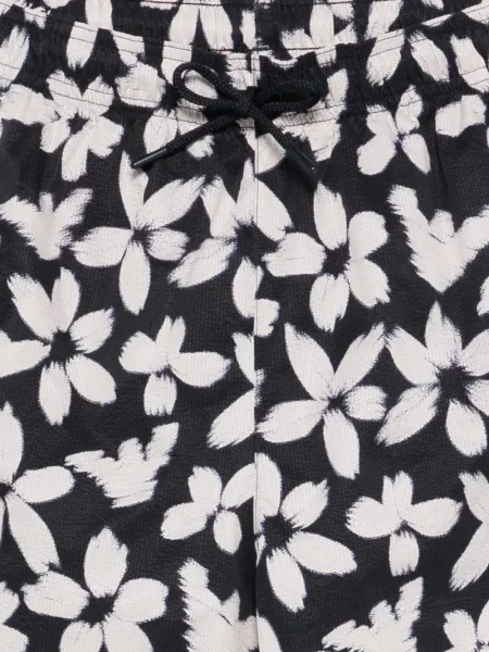 Долнища на бански Emporio Armani на цветя с принт синьо