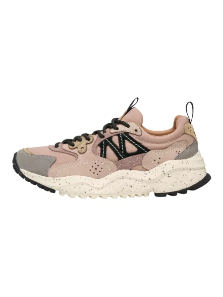 Sneakersy Flower Mountain skórzane w kwiatki różowe