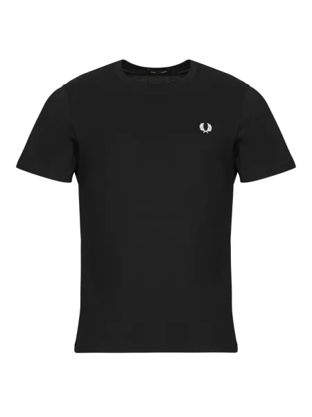 Tricou Fred Perry cu decolteu rotund negru