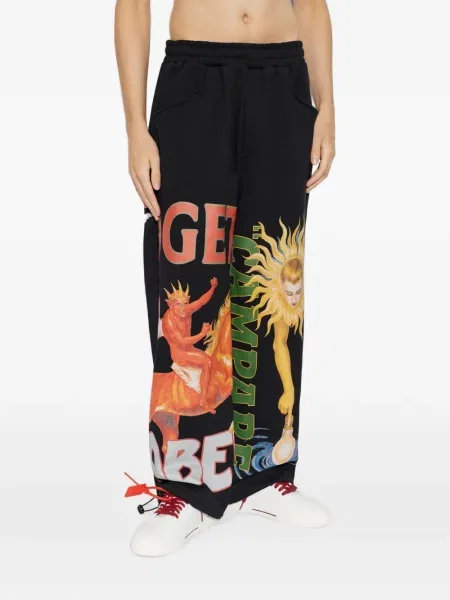 Pantaloni Pdf cu imagine alergare negru